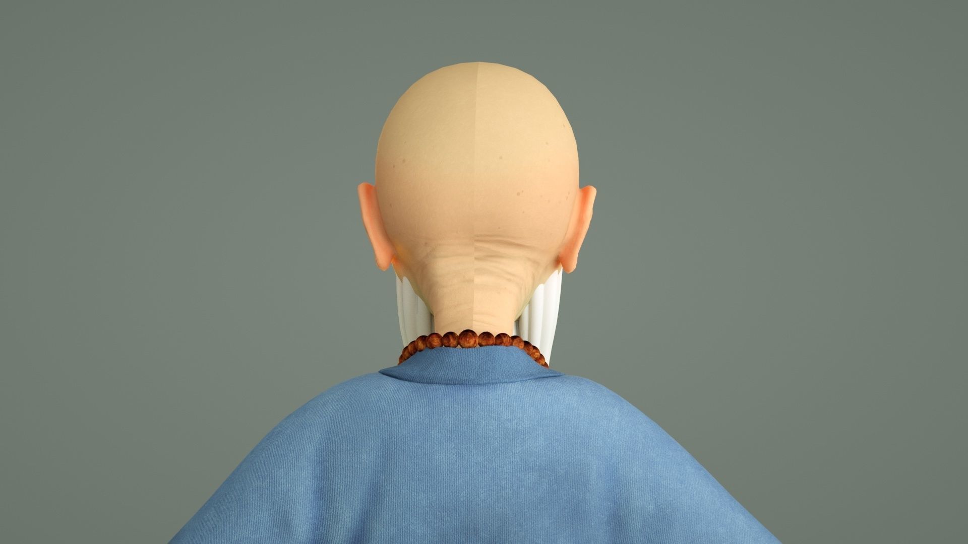 cartoon monk old monk abbot master master master monk 3D model_3