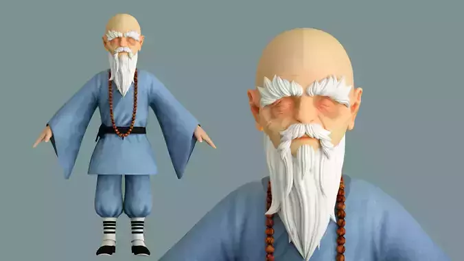 cartoon monk old monk abbot master master master monk