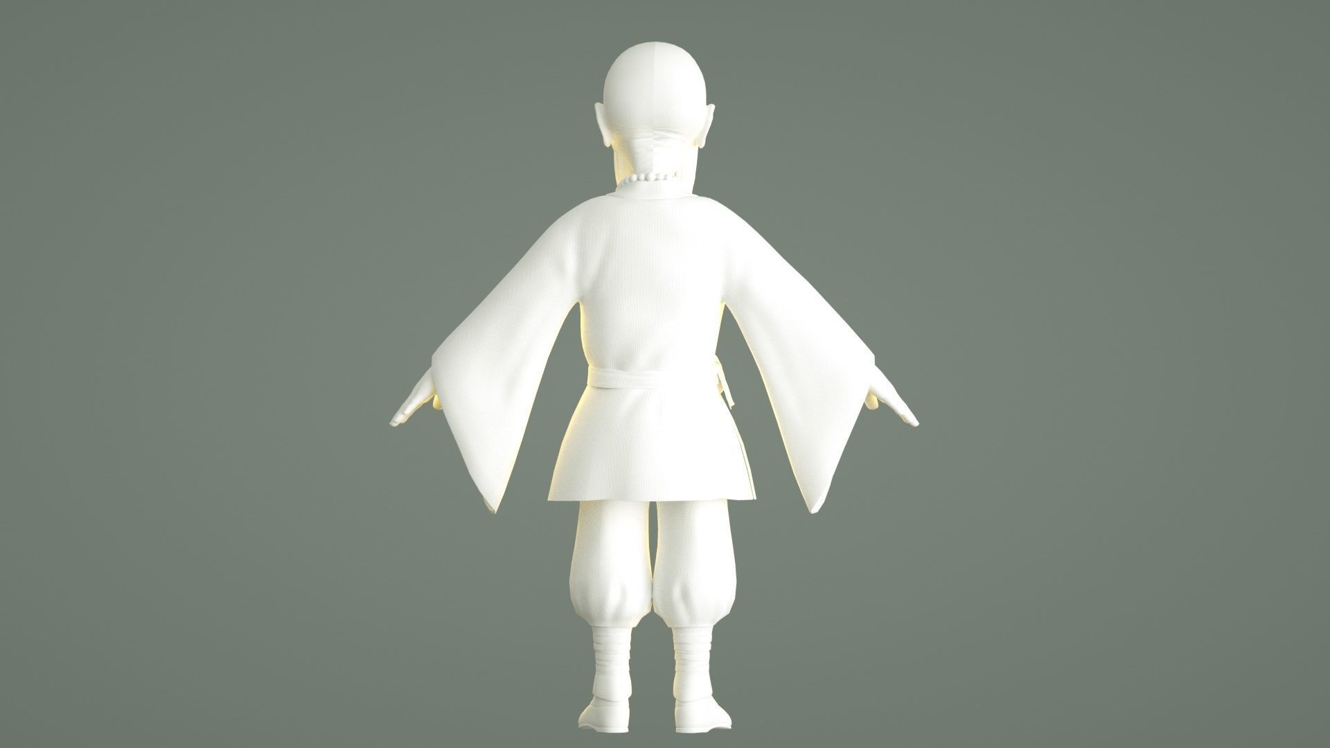 cartoon monk old monk abbot master master master monk 3D model_12