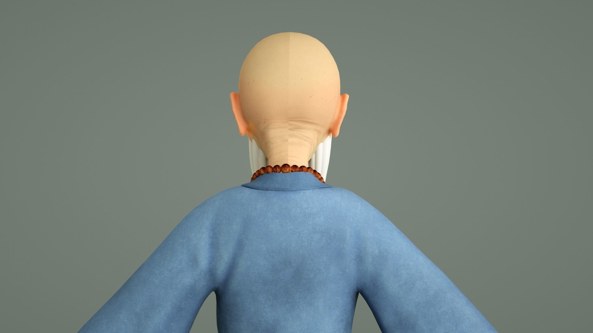 cartoon monk old monk abbot master master master monk 3D model_6