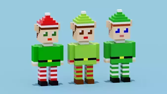 Voxel Elf Collection