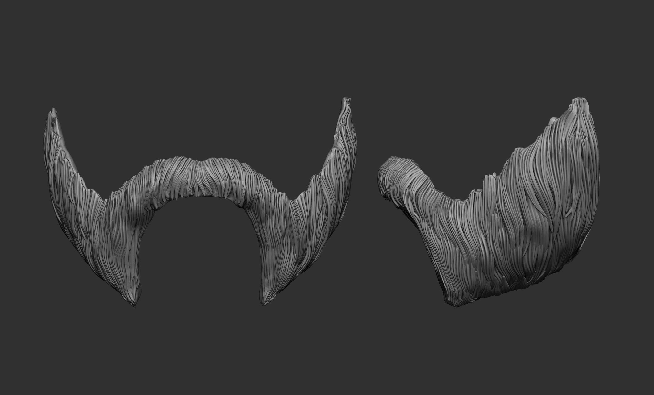 Beard Collection - 18 beard Sculpts 3D model_9