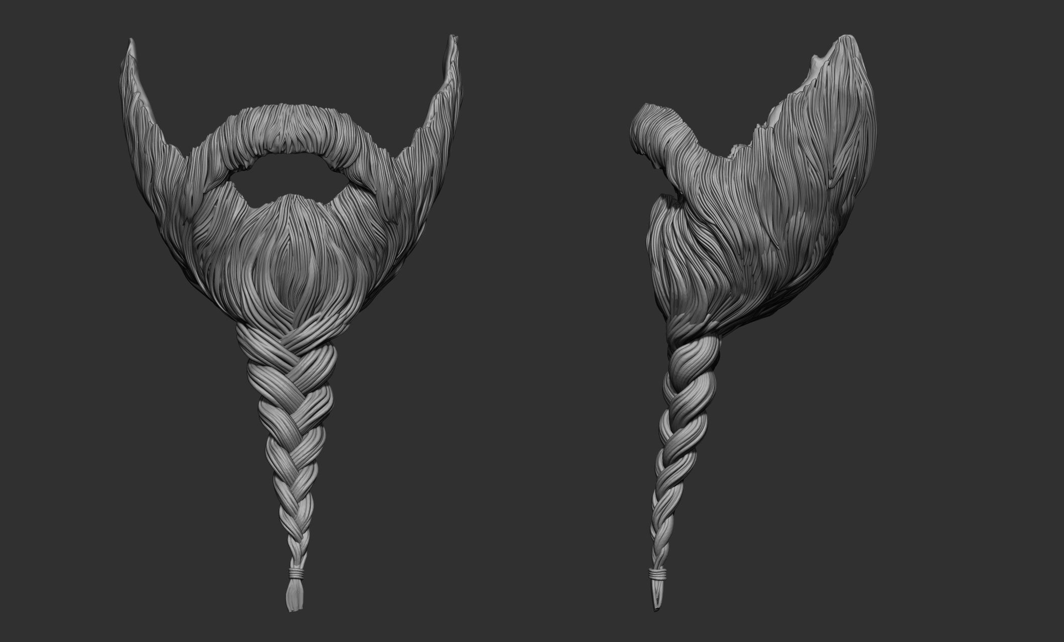 Beard Collection - 18 beard Sculpts 3D model_15