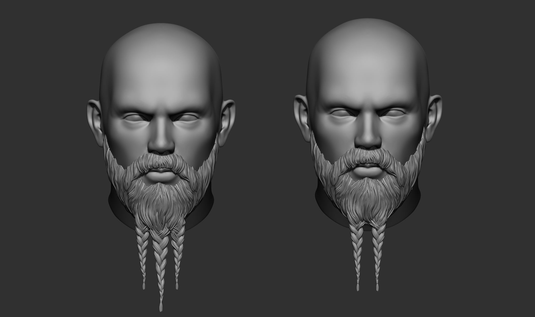 Beard Collection - 18 beard Sculpts 3D model_24