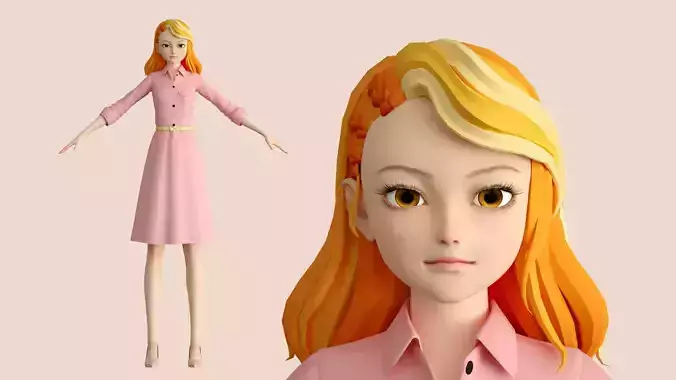 Cartoon aunt  professional white-collar secretary sister