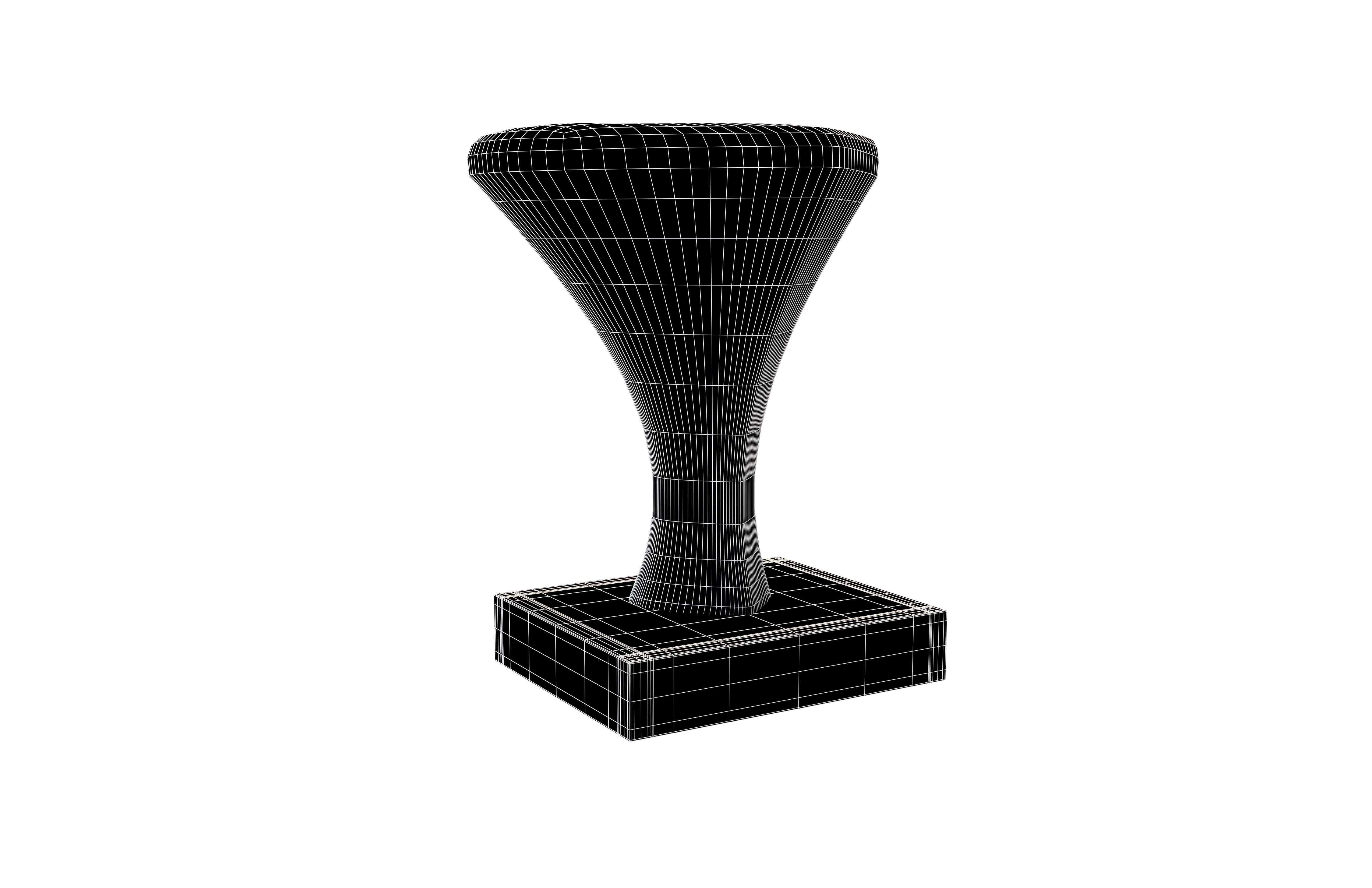 Rubber Heart Stamp v1 003 Low-poly 3D model_4