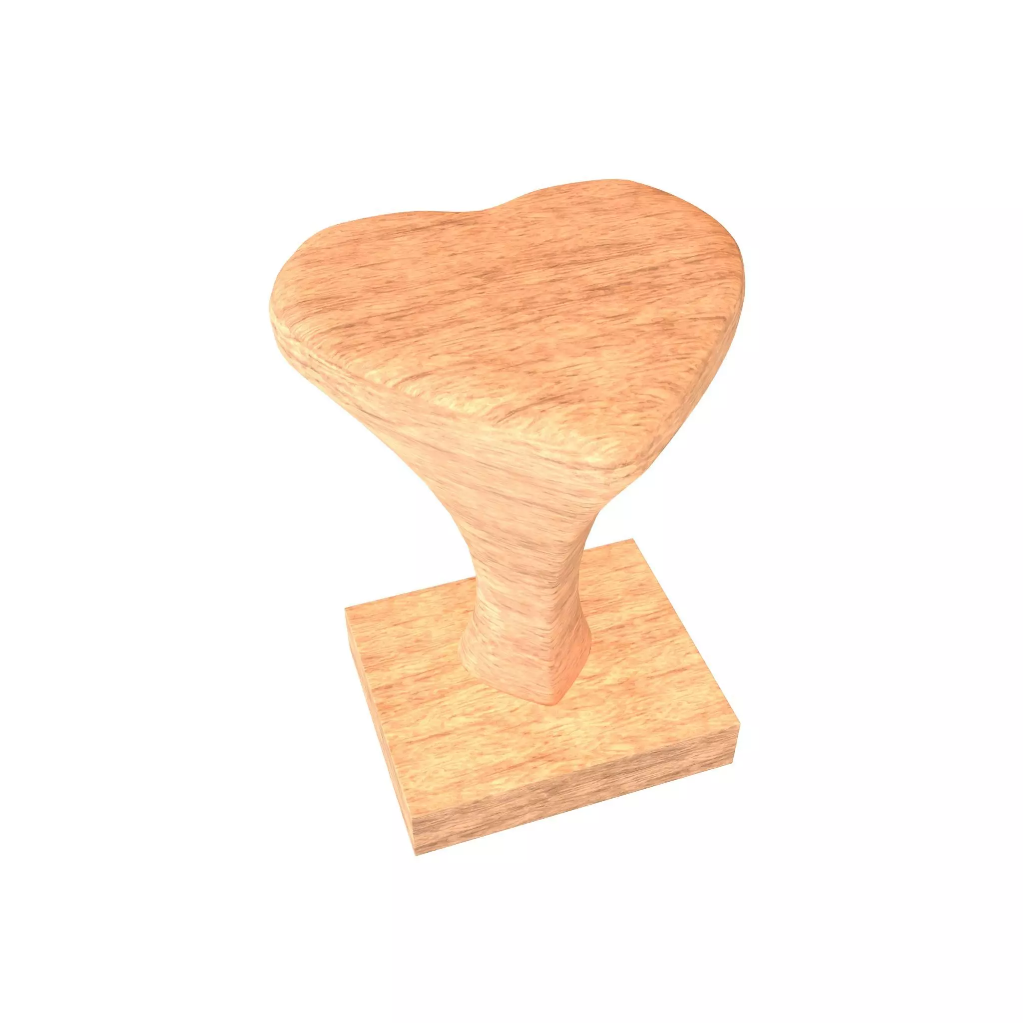 Rubber Heart Stamp v1 003 Low-poly 3D model_0