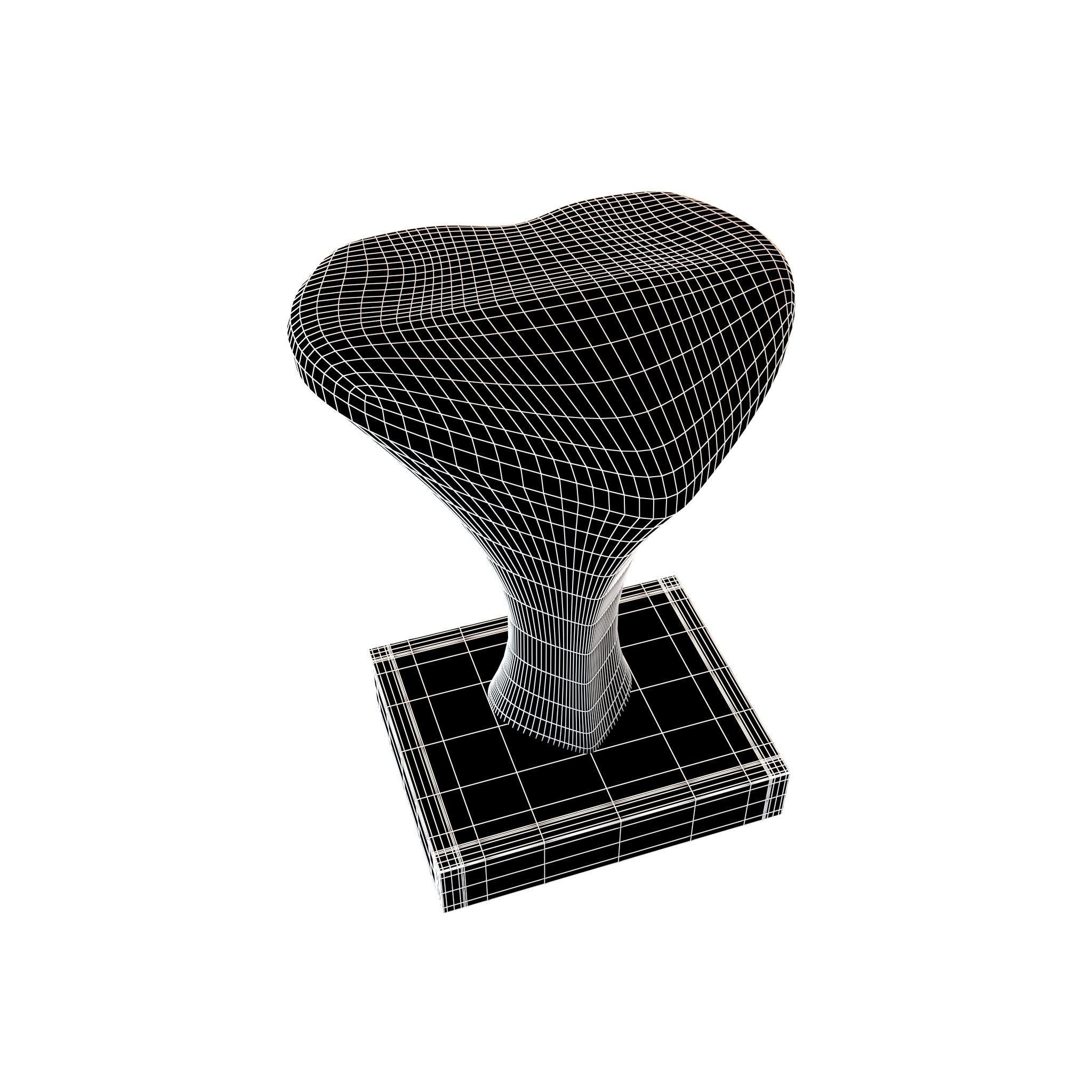 Rubber Heart Stamp v1 003 Low-poly 3D model_7
