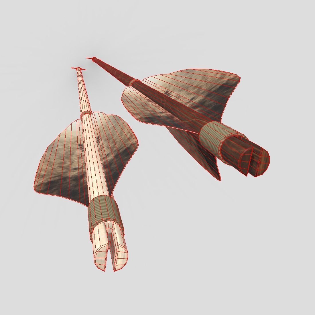 Wooden Arrow 2 Low-poly 3D model_8