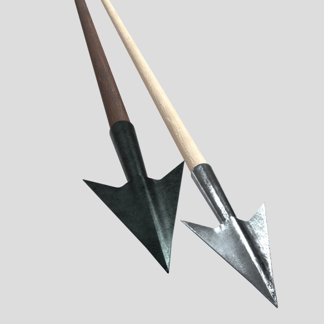 Wooden Arrow 2 Low-poly 3D model_13