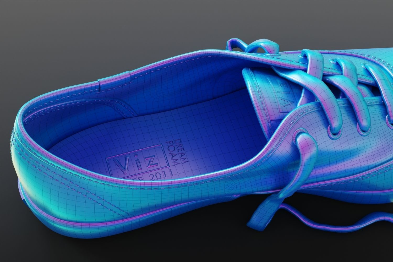 Yellow women sneakers 3D model_15