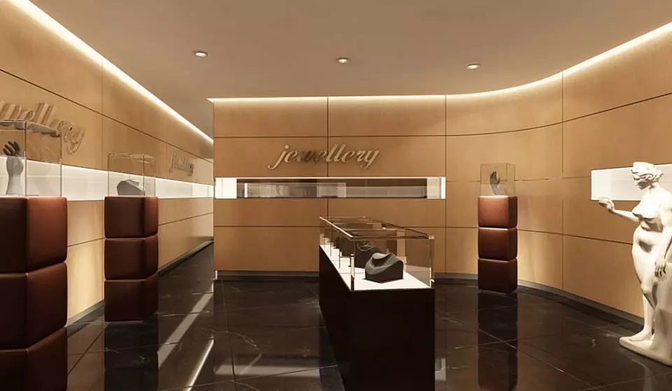 Jewellery Shop Interior 3D model_0