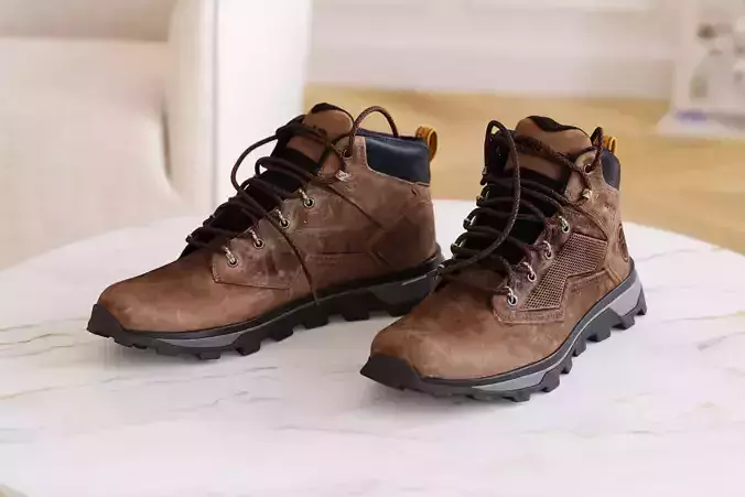 Modern leather winter shoes