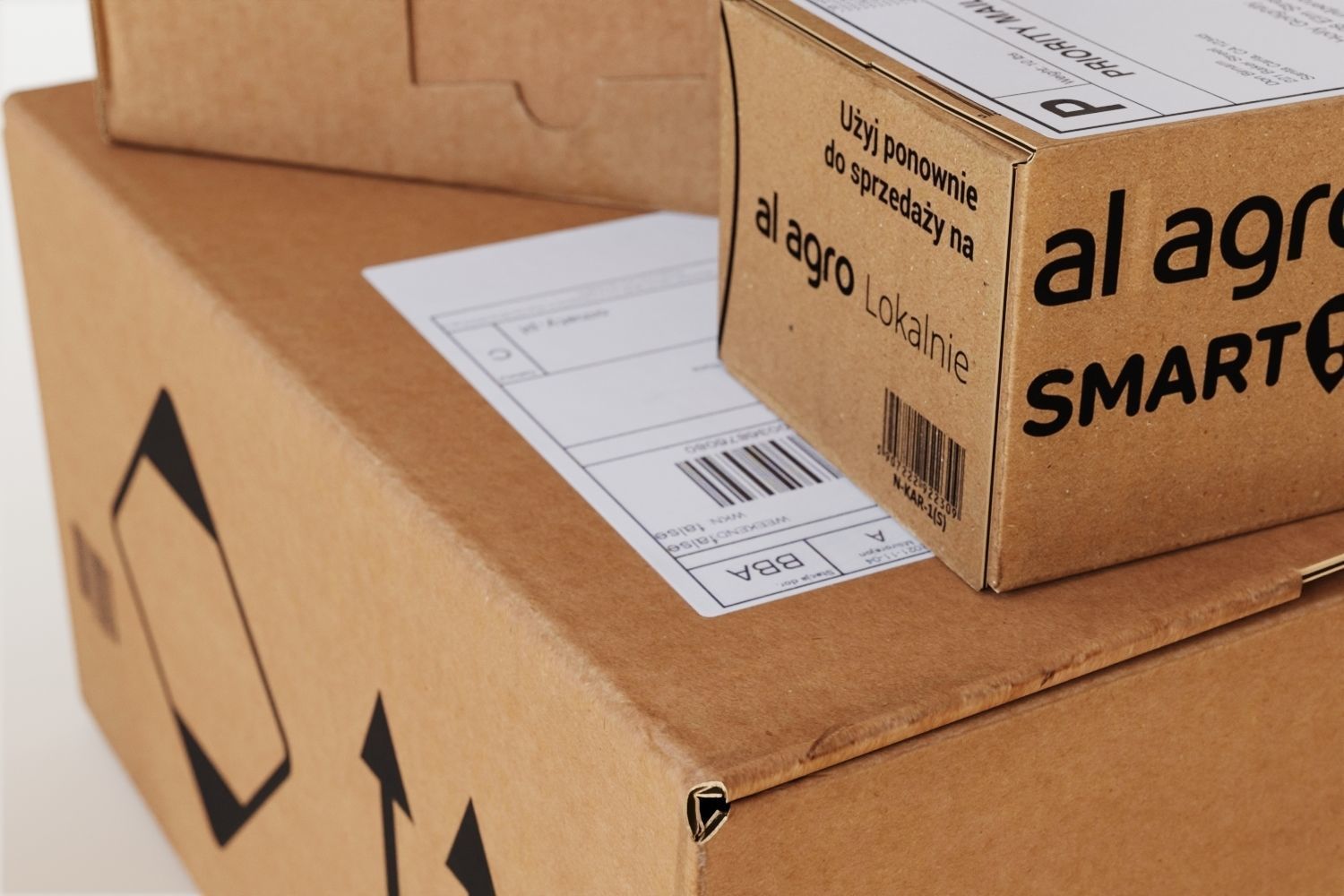 Stack of cardboard packages 3D model_7