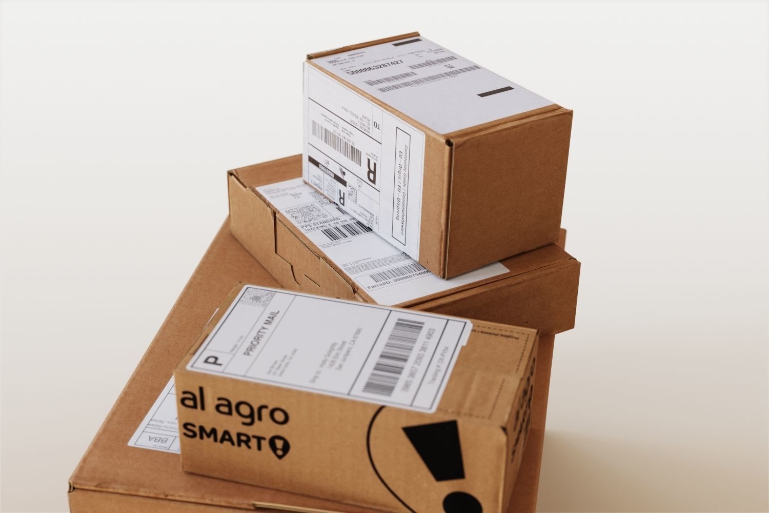 Stack of cardboard packages 3D model_10