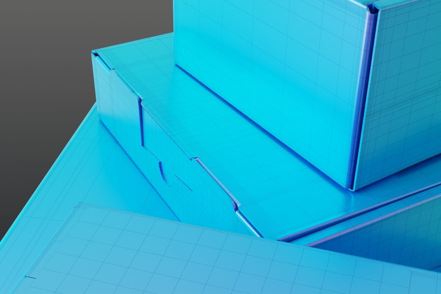 Stack of cardboard packages 3D model_13