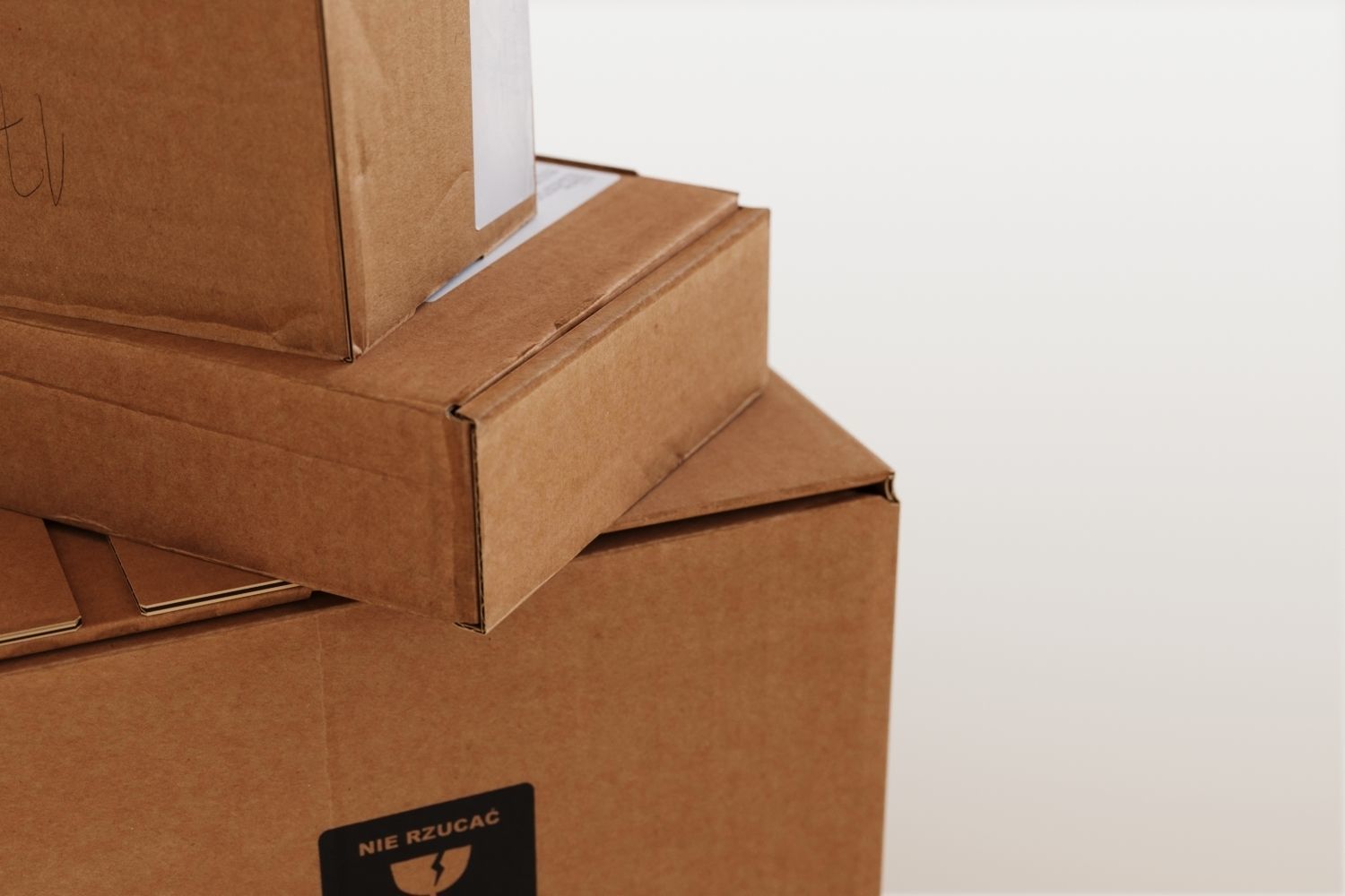 Stack of cardboard packages 3D model_8