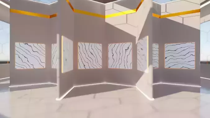 Art Gallery - 01 Low-poly 3D model