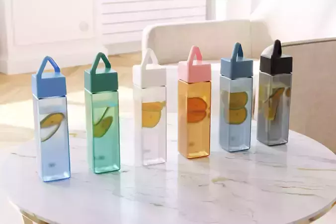 Multicolored modern water bottle 