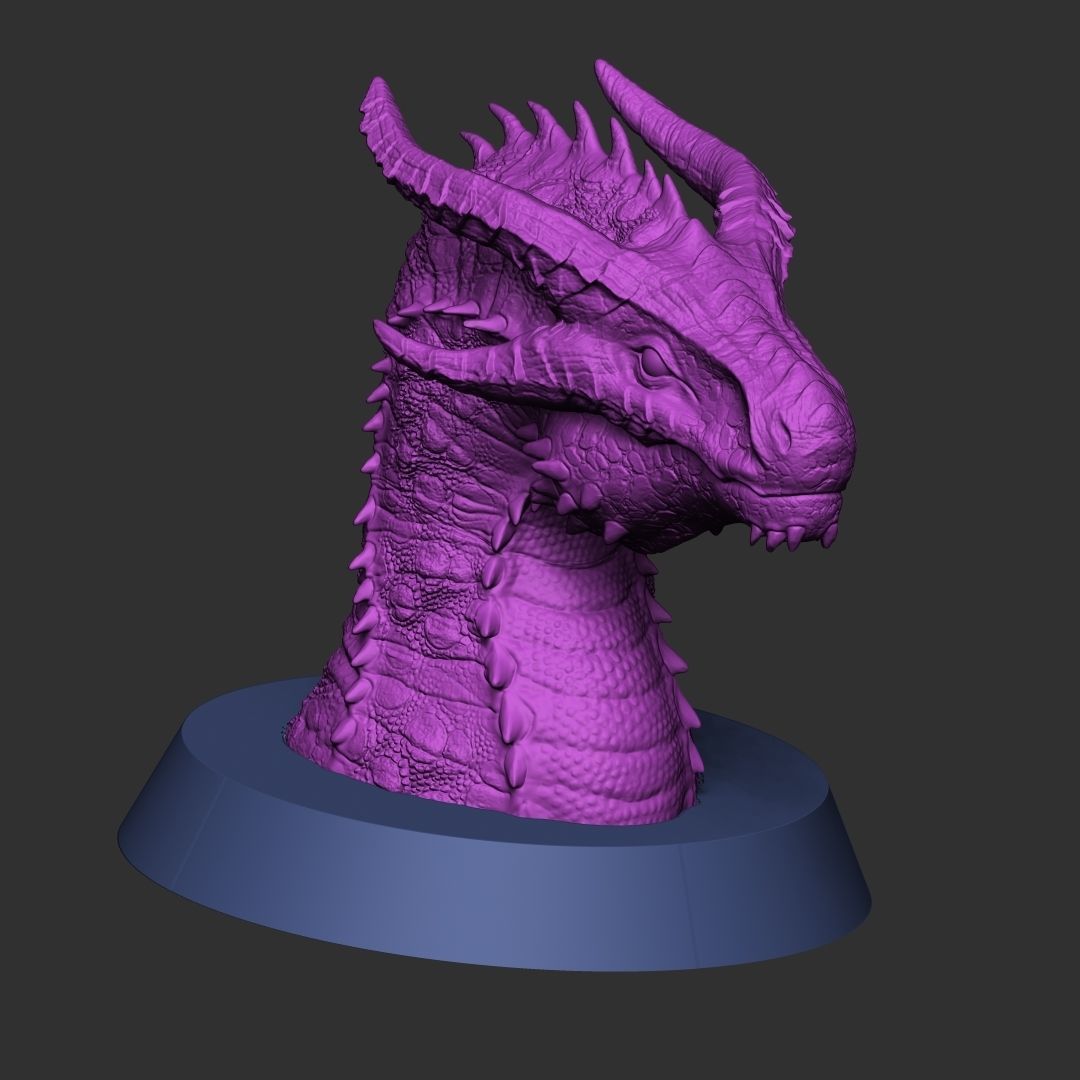 DRAGON BUST 3D print model_7