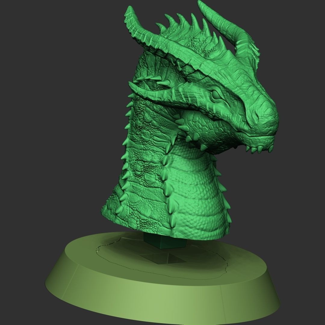 DRAGON BUST 3D print model_8