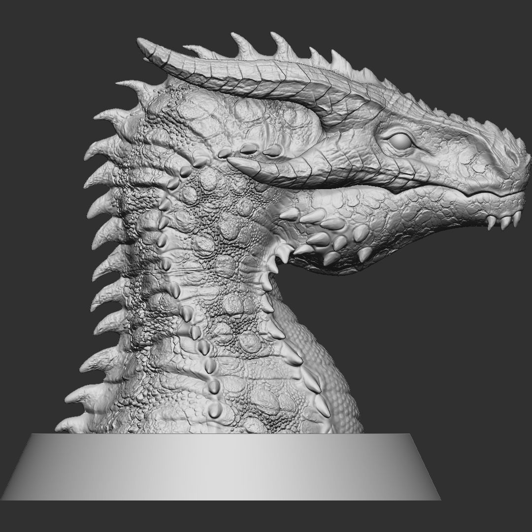 DRAGON BUST 3D print model_2