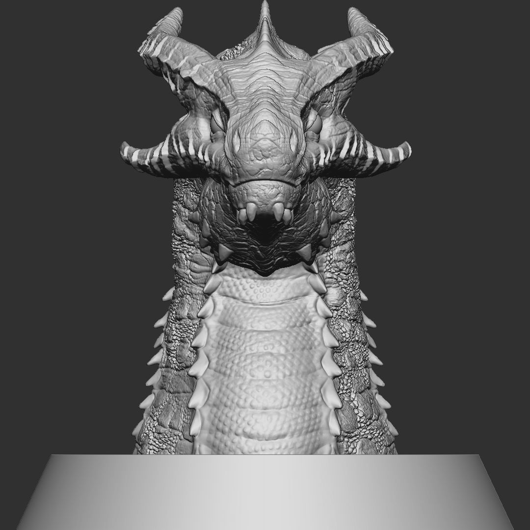 DRAGON BUST 3D print model_3