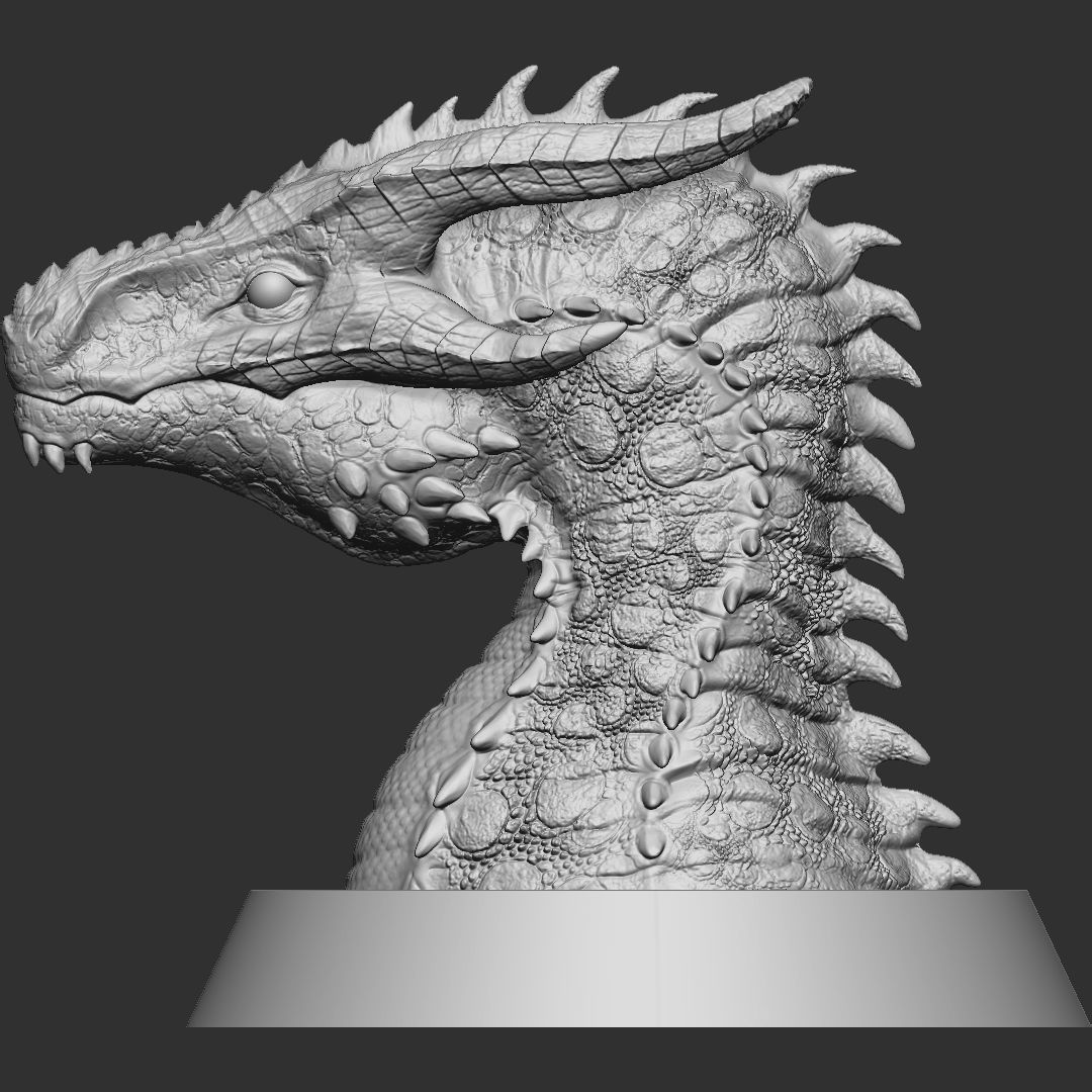 DRAGON BUST 3D print model_4