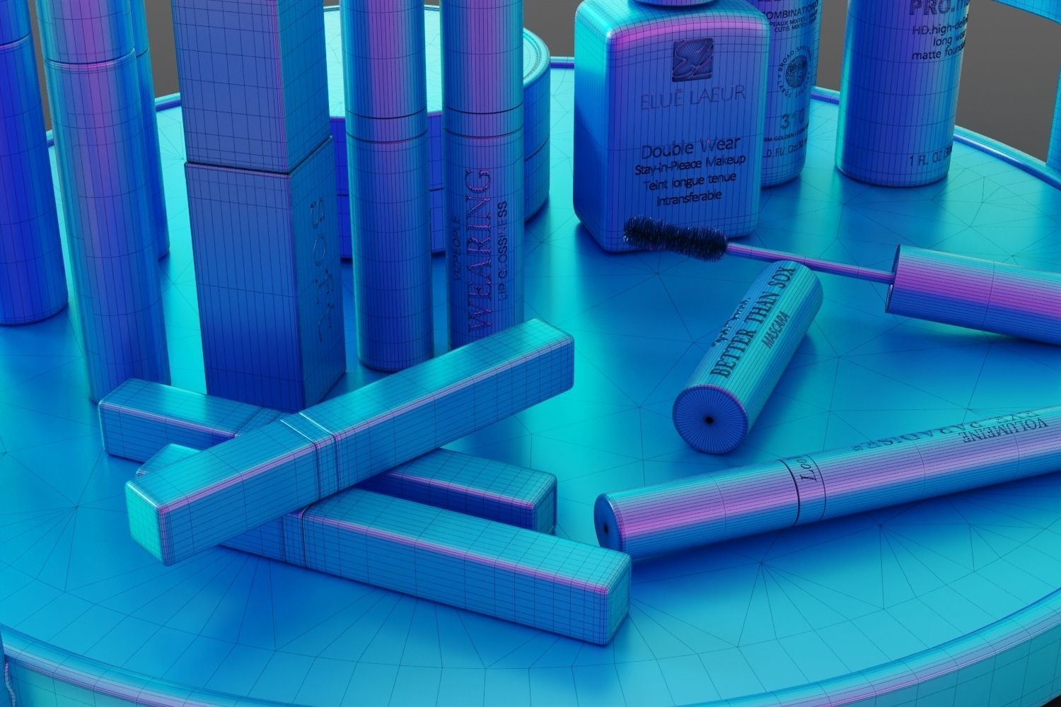Set of makeup and skincare products 3D model_12