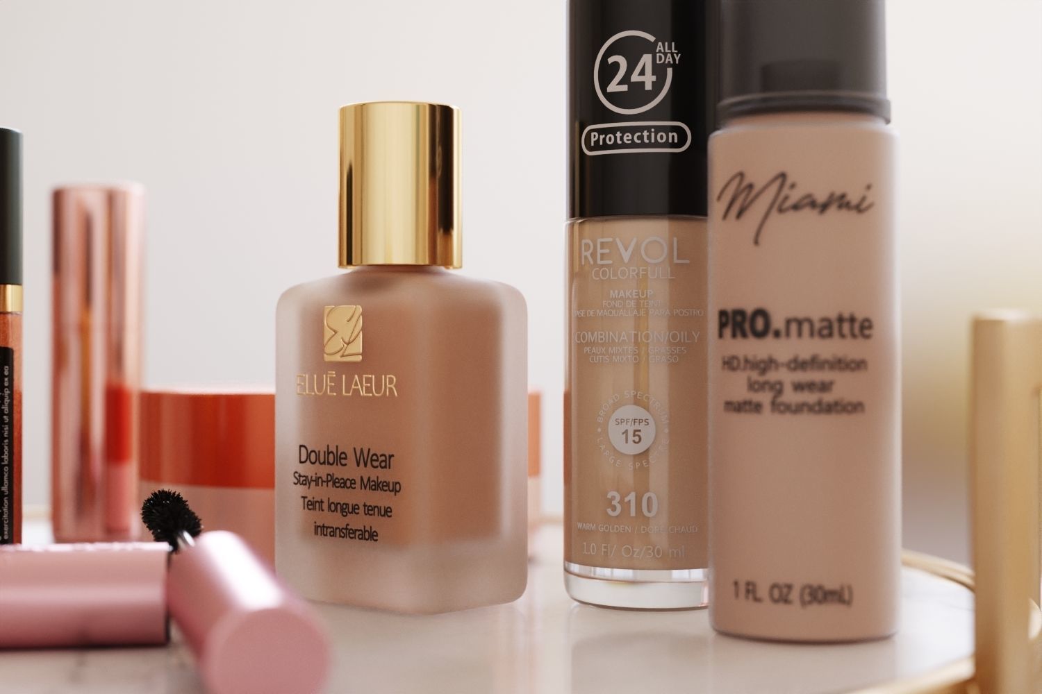 Set of makeup and skincare products 3D model_7