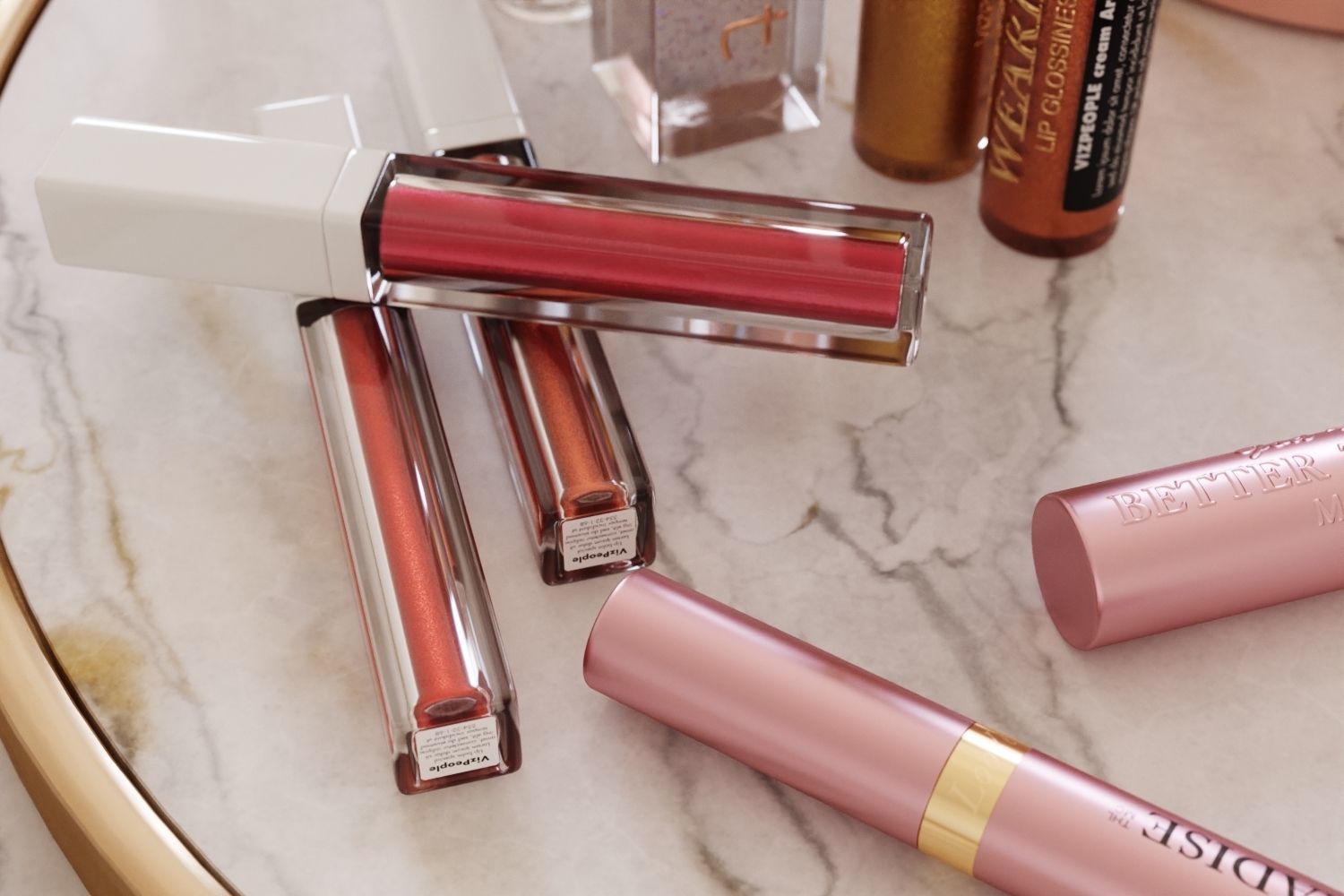 Set of makeup and skincare products 3D model_8