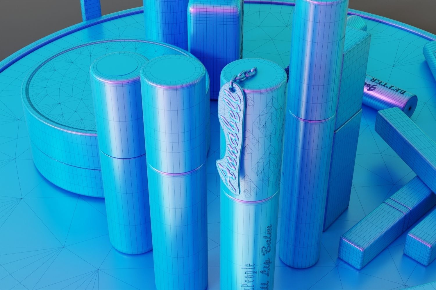 Set of makeup and skincare products 3D model_13
