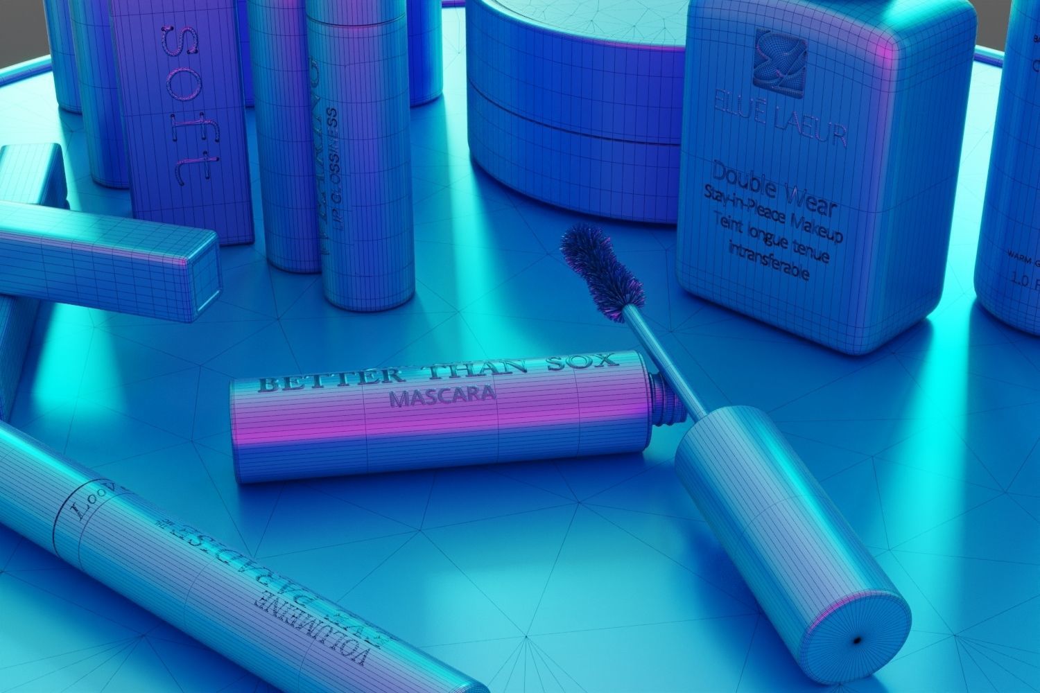 Set of makeup and skincare products 3D model_15