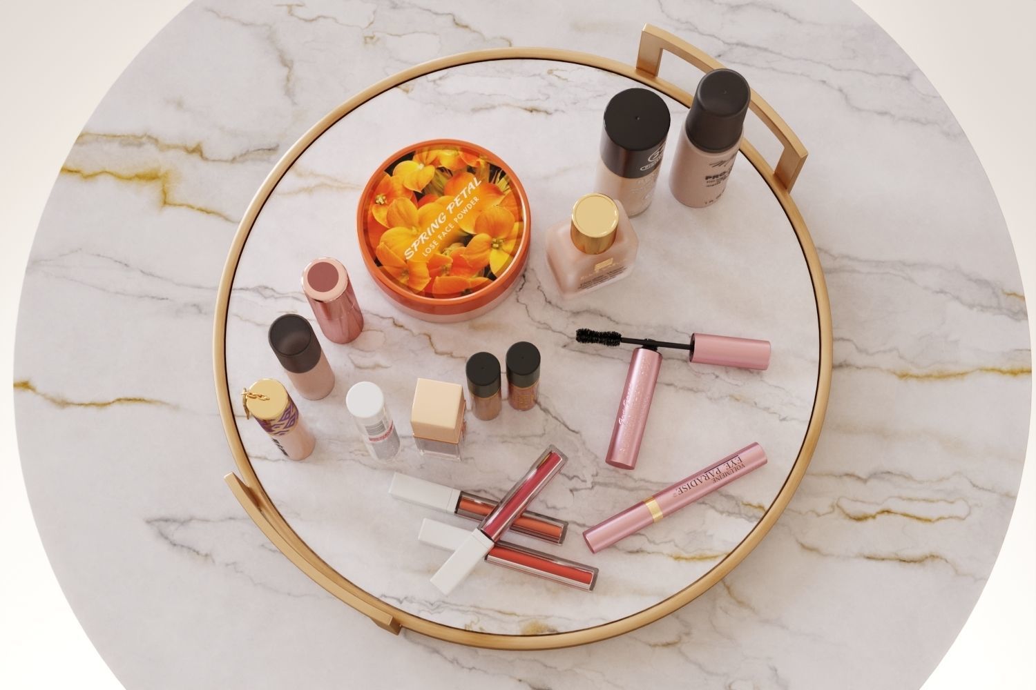 Set of makeup and skincare products 3D model_6
