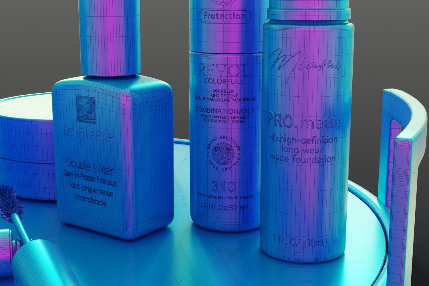 Set of makeup and skincare products 3D model_14