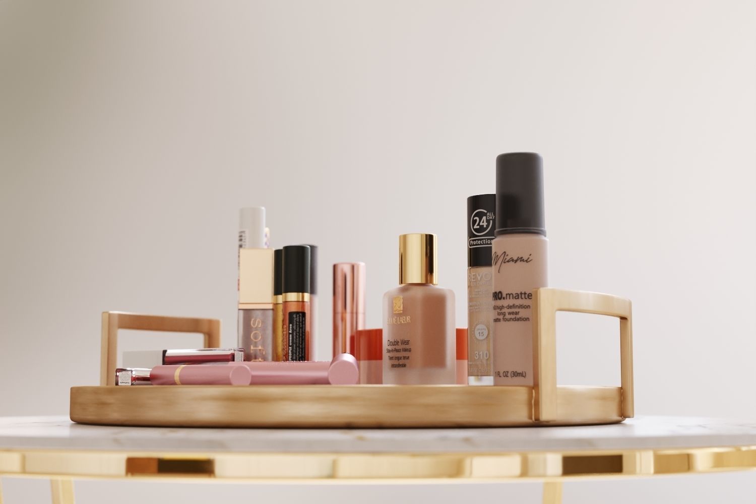 Set of makeup and skincare products 3D model_10