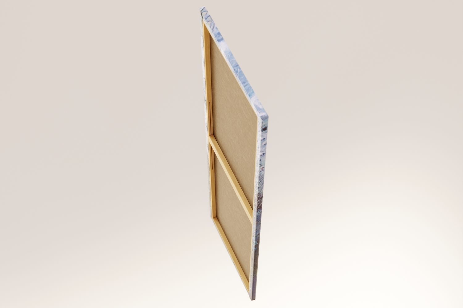 Abstract tall painting on wooden frame 3D model_9