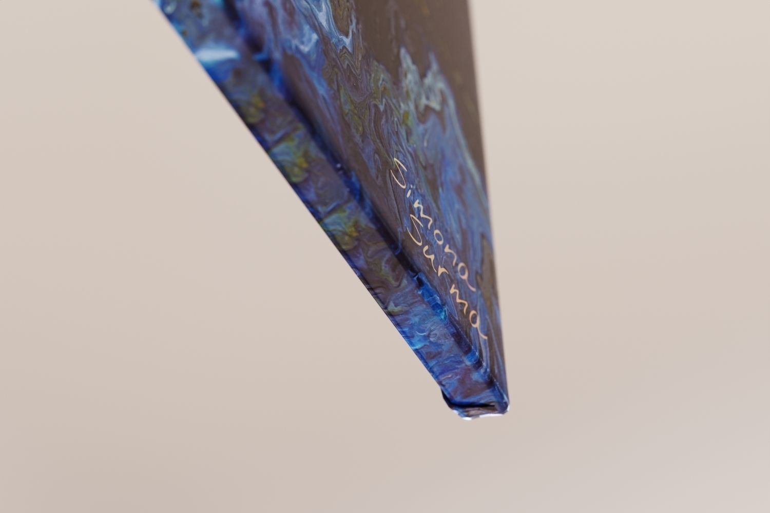 Abstract tall painting on wooden frame 3D model_7