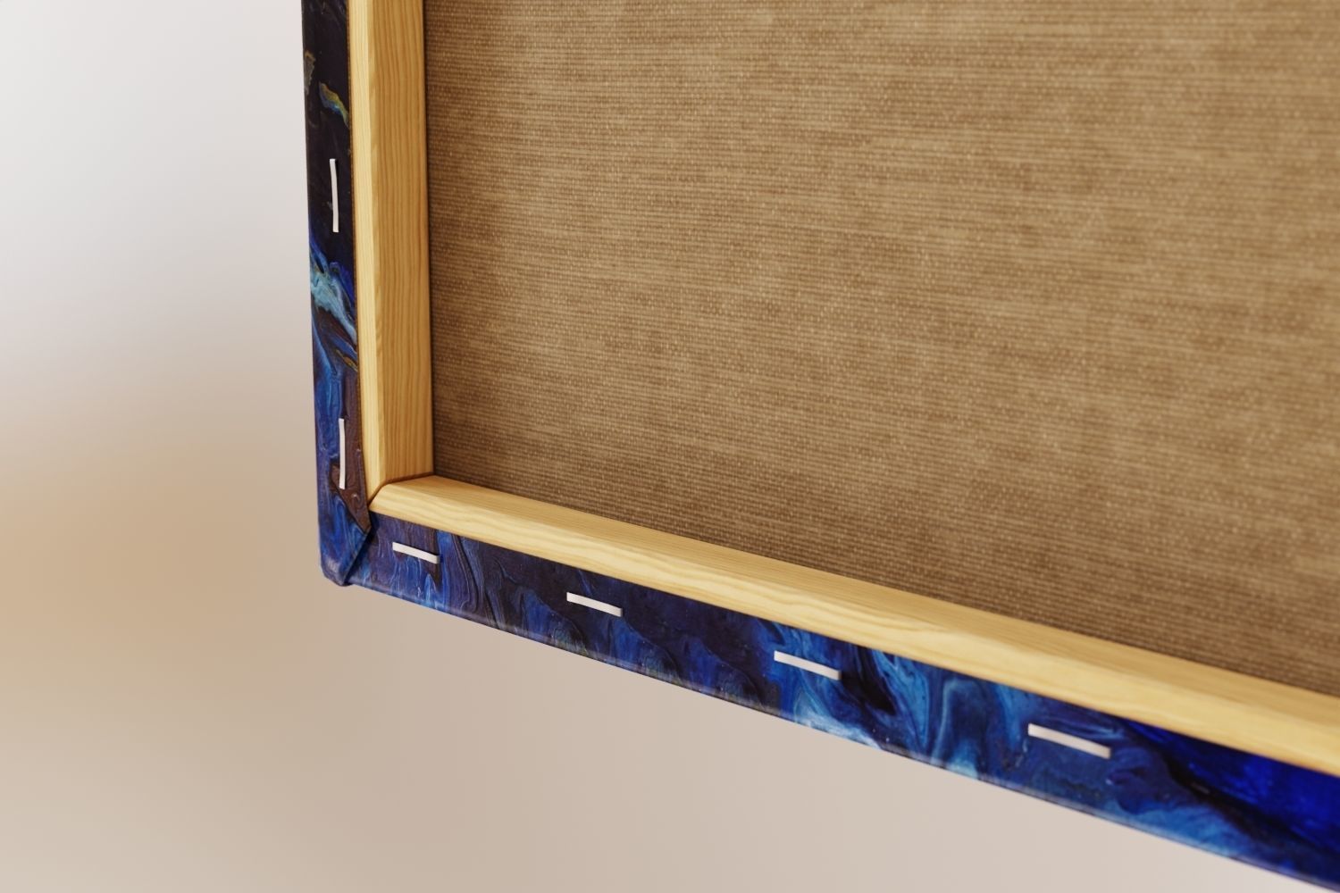 Abstract tall painting on wooden frame 3D model_4