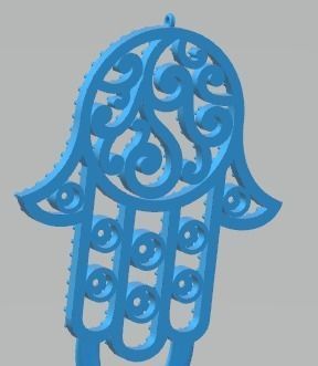 YD269 hamsa bracelet 3D print model_4