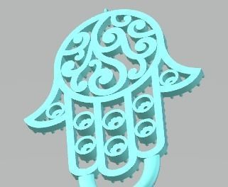 YD269 hamsa bracelet 3D print model_5