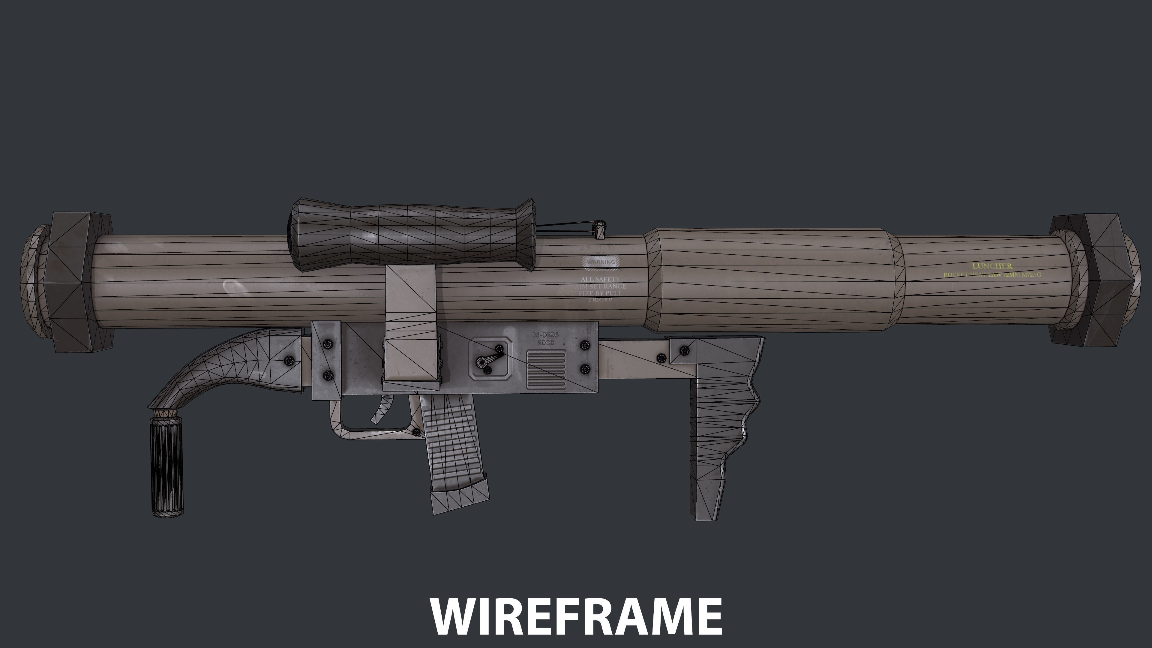 Rocket Launcher Game Ready 4 Low-poly 3D model_13