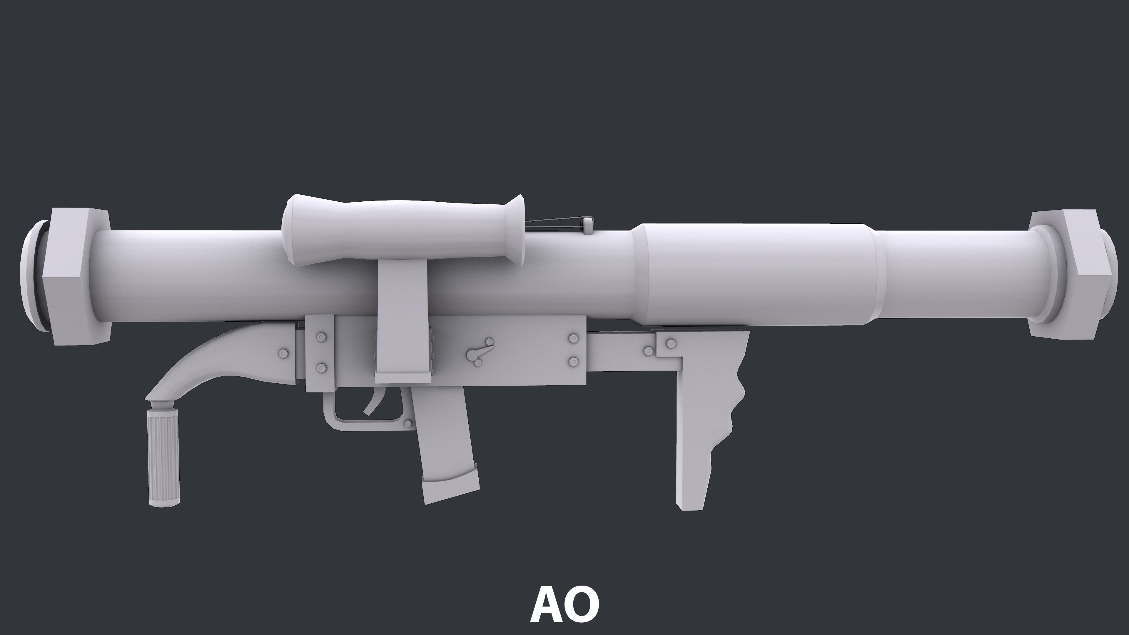 Rocket Launcher Game Ready 4 Low-poly 3D model_9