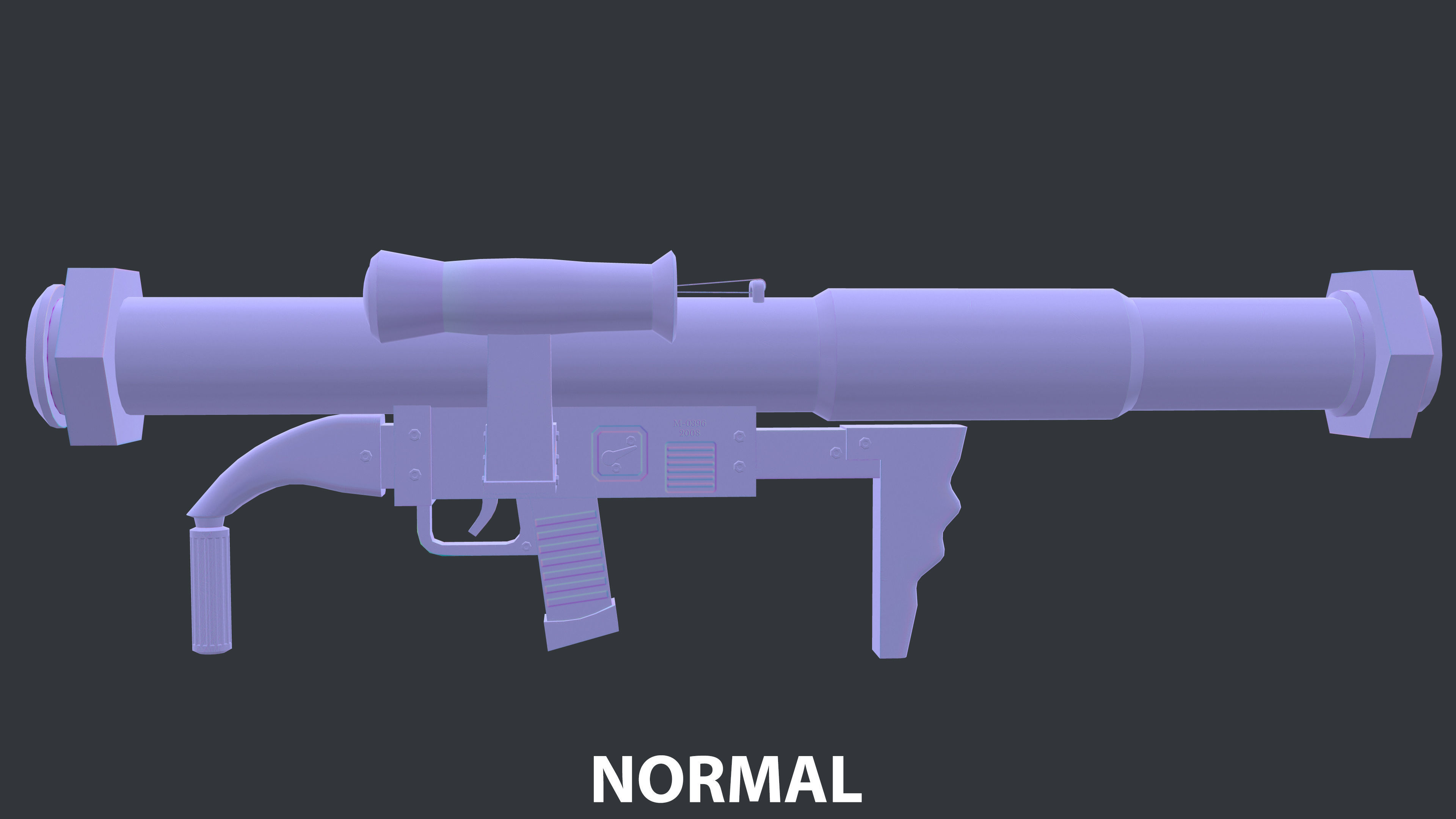 Rocket Launcher Game Ready 4 Low-poly 3D model_11