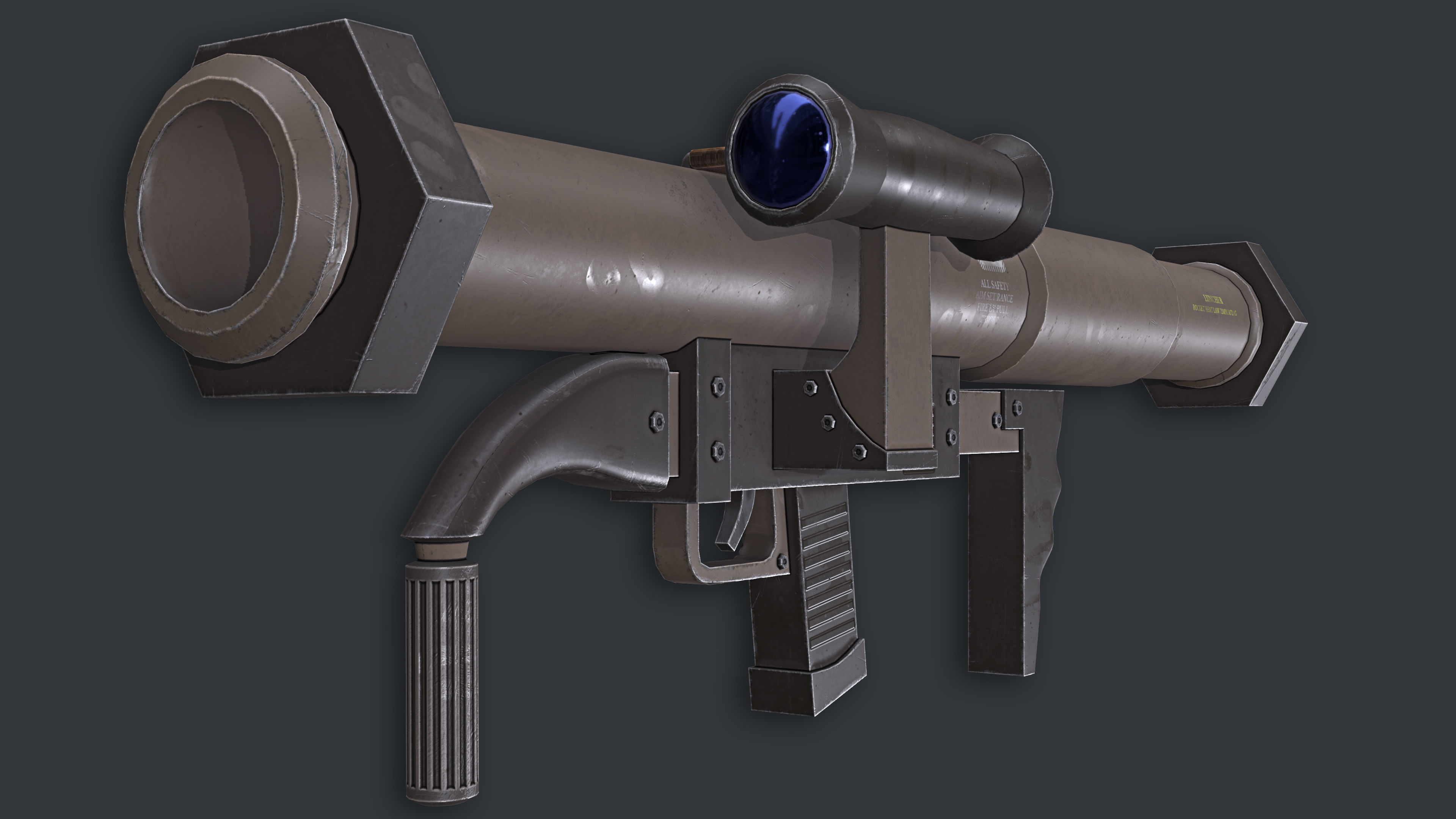 Rocket Launcher Game Ready 4 Low-poly 3D model_1