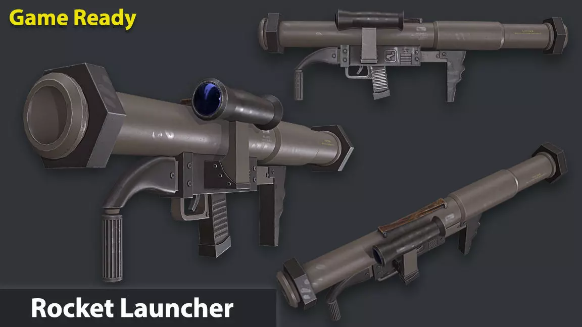 Rocket Launcher Game Ready 4 Low-poly 3D model_0