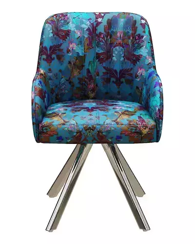 Dining chair fabric and metal