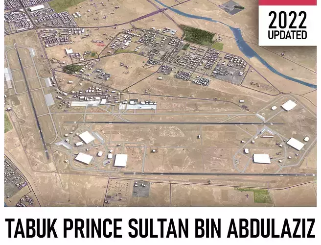 Tabuk Airport Low-poly 3D model
