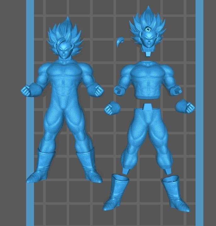 Goku ss2 3D print model_9