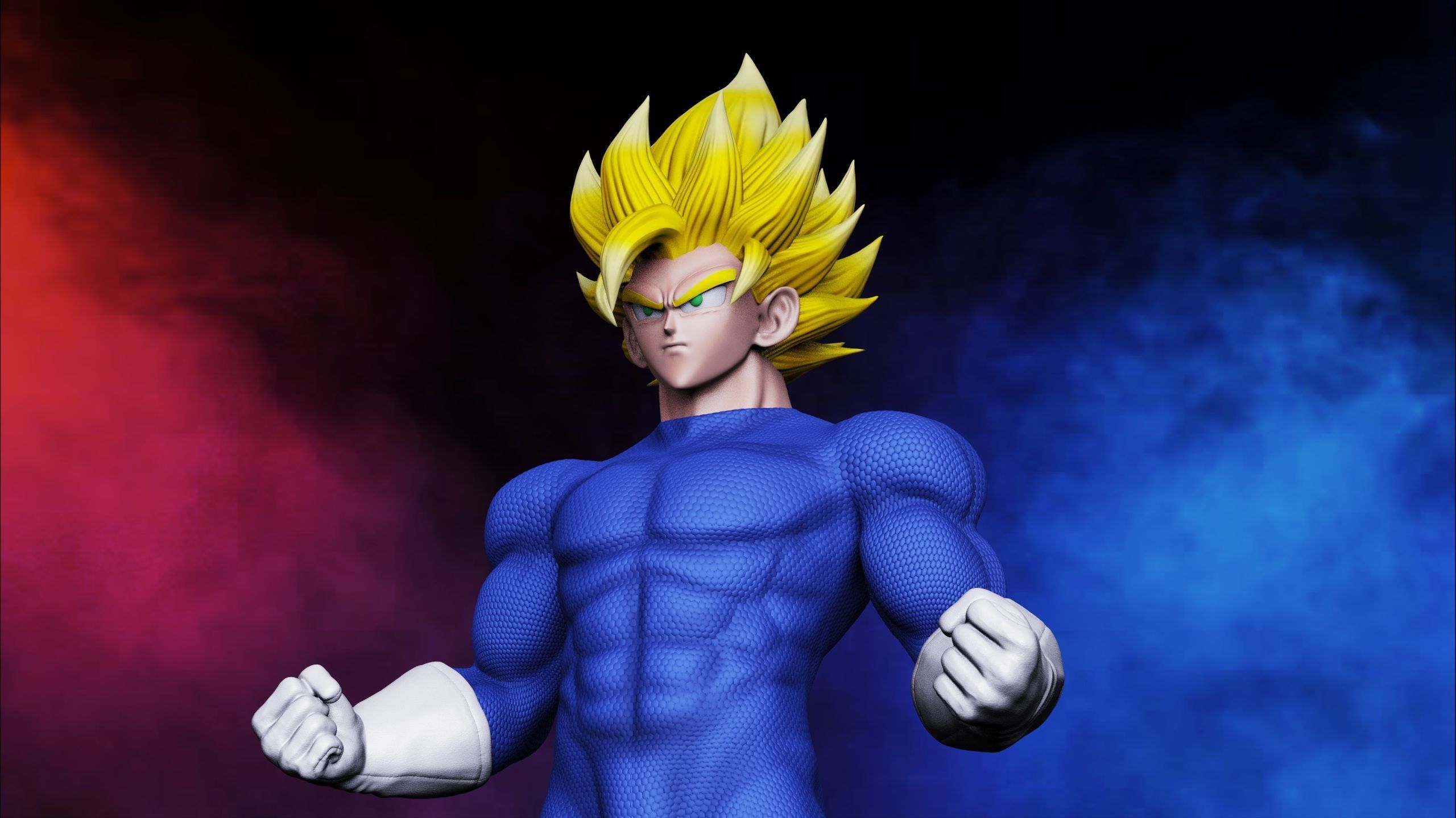 Goku ss2 3D print model_8